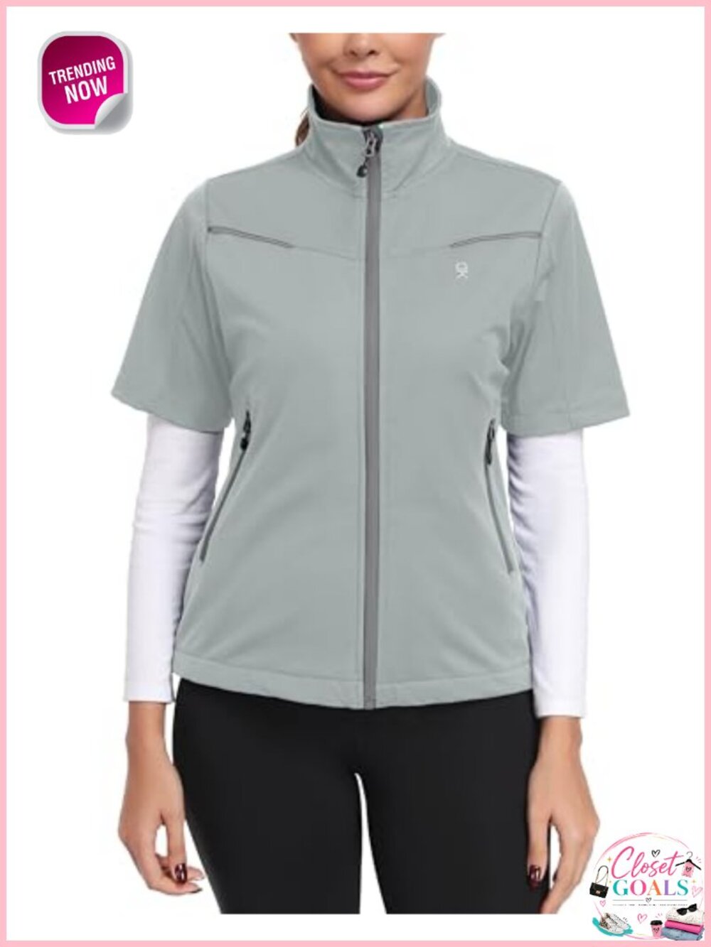 Women's Short Sleeve Golf Jacket Lightweight Water Resistant Quick Dry Running